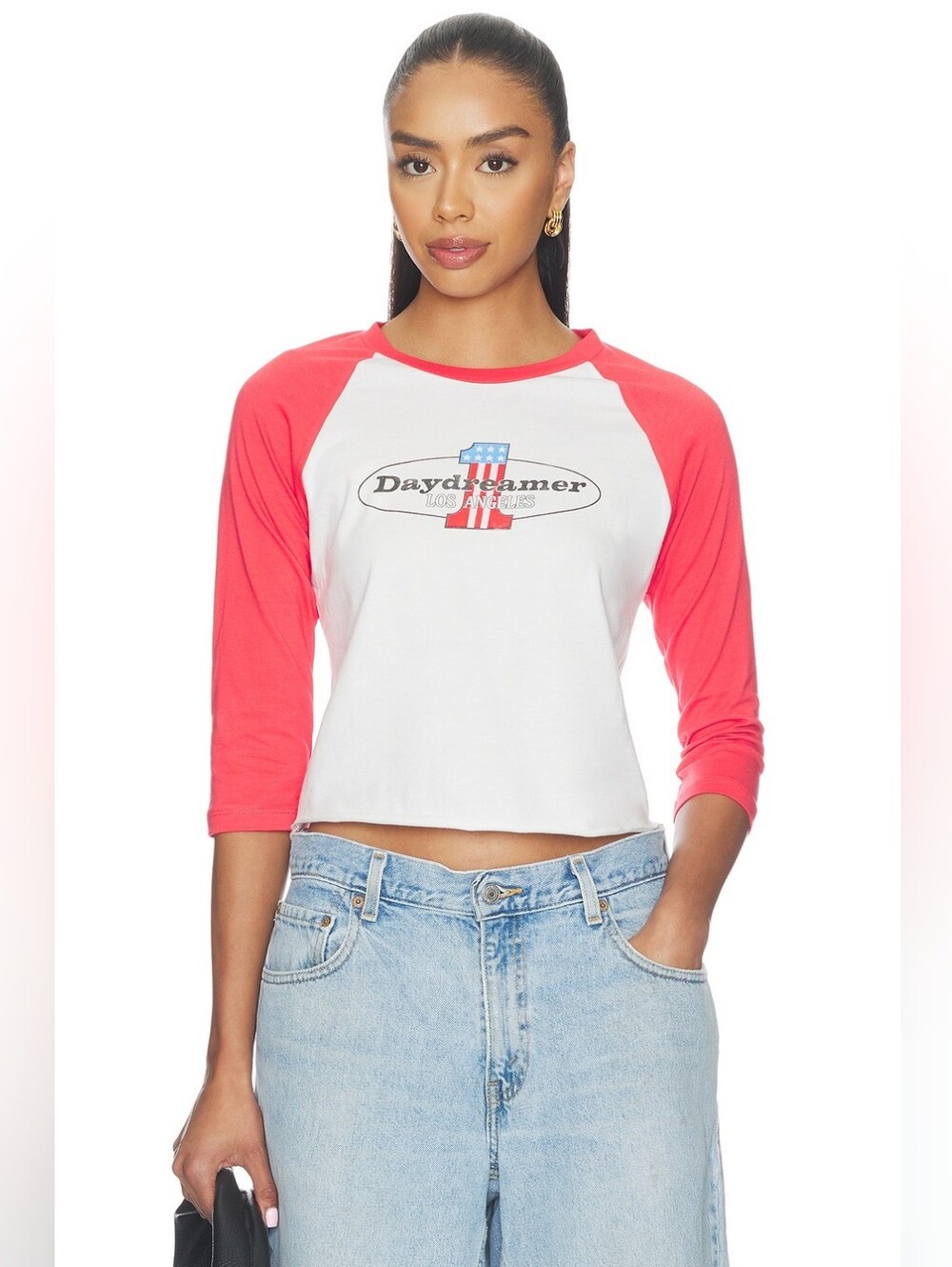 ❣️🪷NWT Daydreamer Number One Raglan Tee in Deep Sea Coral Combo, XL
